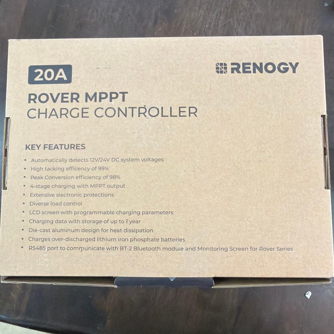 RENOGY ROVER MPPT 20A 充電コントローラー　BT無し