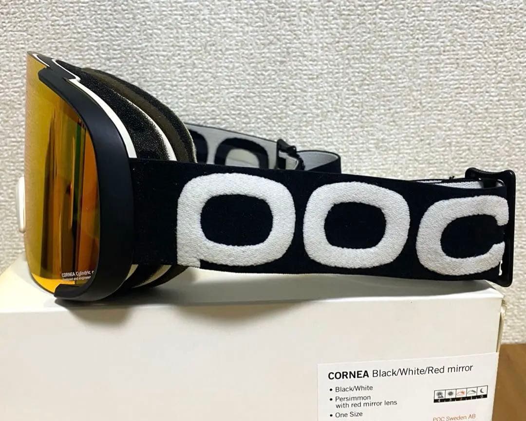 POC ポックゴーグルCORNEA コーニャ ブラックフレーム オレンジミラー