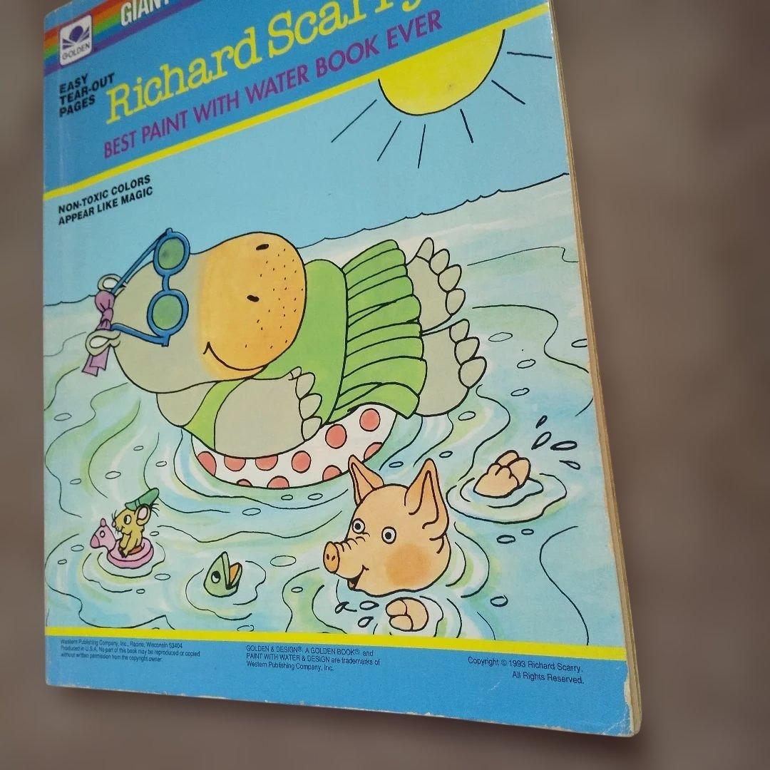 訳あり リチャード・スキャリー 水で描くアートブック 水ぬり絵 1990年代