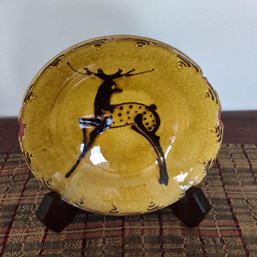 【金継ぎ用】　船木研児　鹿　飾り皿