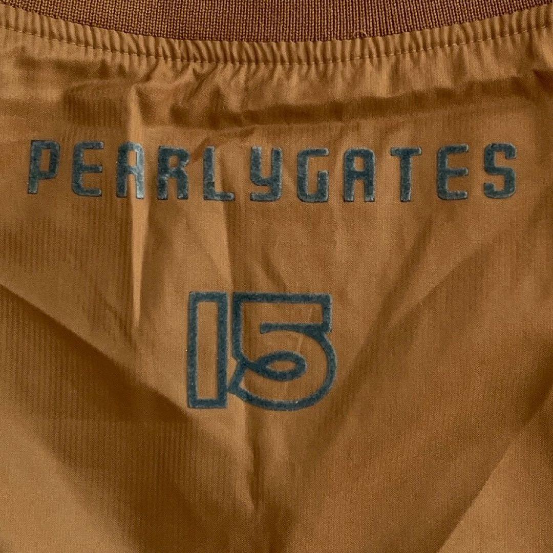 美品　パーリーゲイツ　蓄熱裏地　ナイロン　スニード　ロゴ　キャメル　ベージュ　L