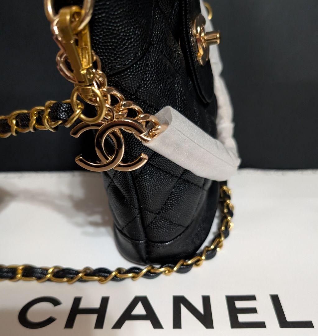 CHANEL ブラックキルティング チェーンショルダーバッグ ノベルティ