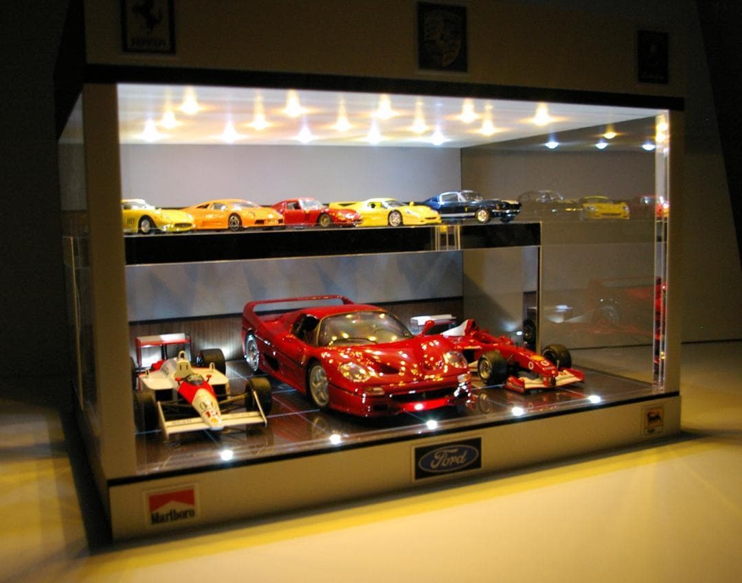 ミッツ・1/18〜1/43展示可・2段式ディスプレーBOX /ネオジオラマ