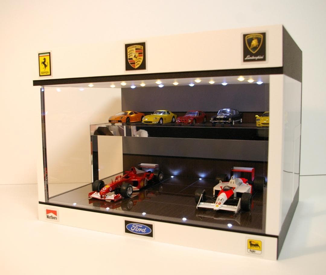 ミッツ・1/18〜1/43展示可・2段式ディスプレーBOX /ネオジオラマ