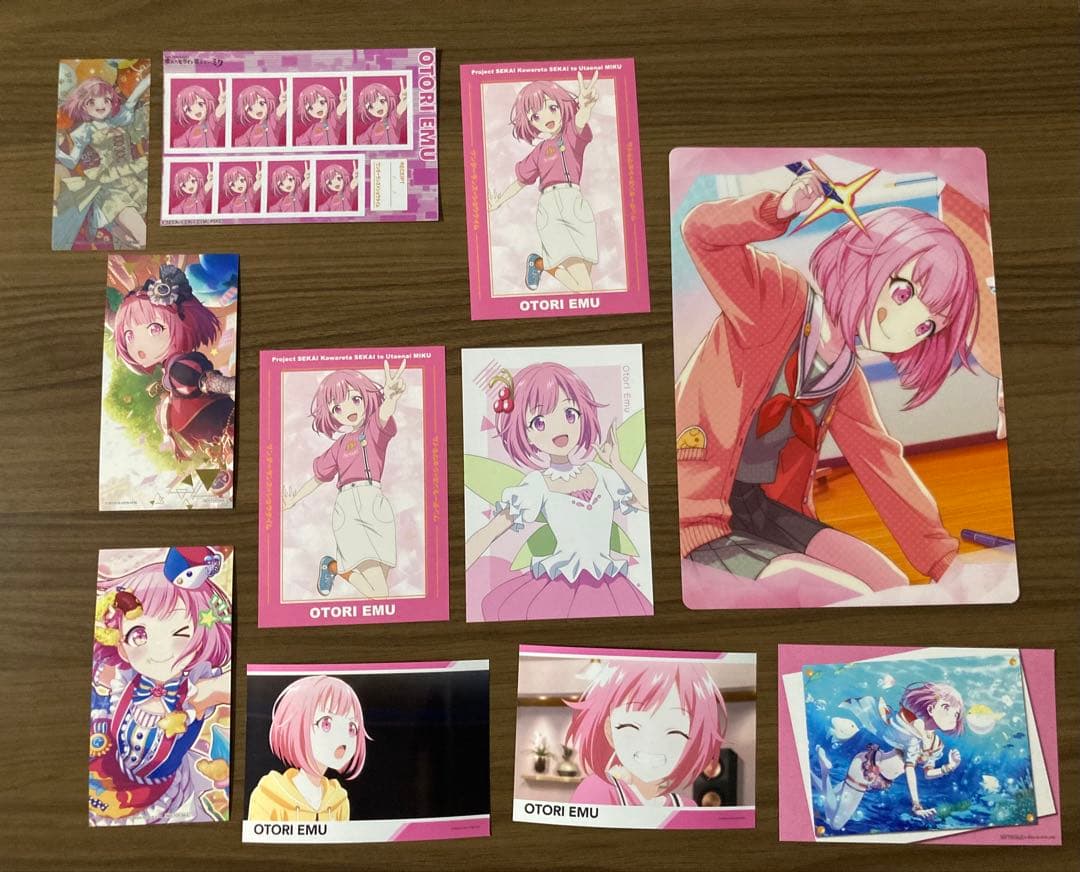 鳳えむ　グッズセット タペストリー　ポストカード　缶バッジ　アクスタ