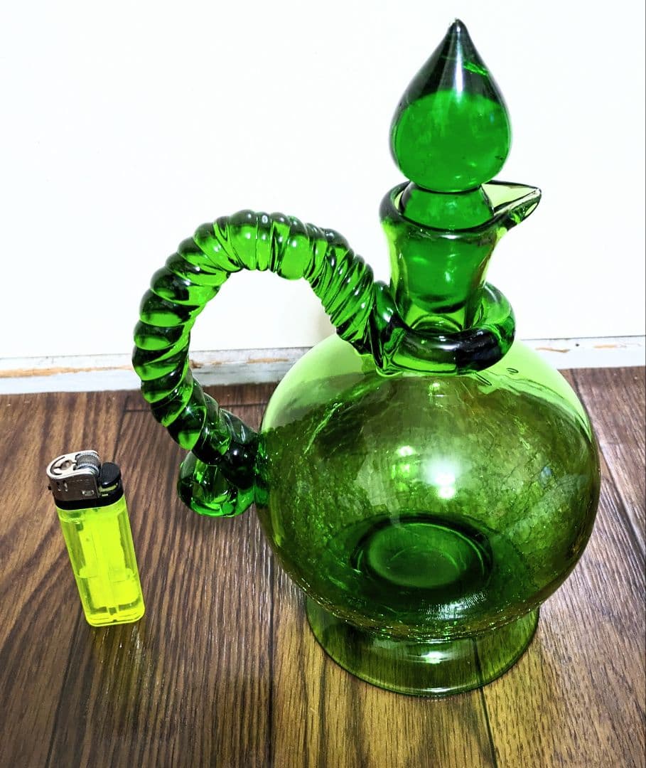 沖縄 琉球ガラス 吹きガラス 水差し デカンタ ガラスピッチャー