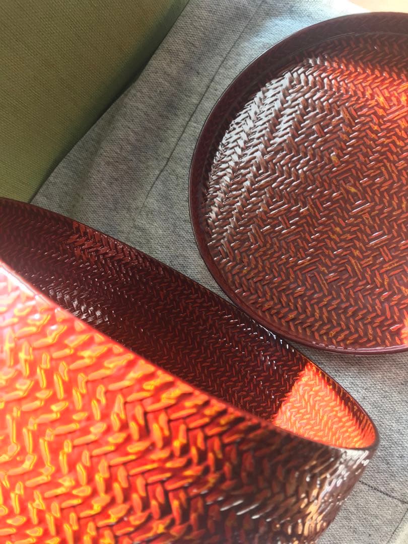 藍胎漆器　未使用に近い直径２９㎝工芸品