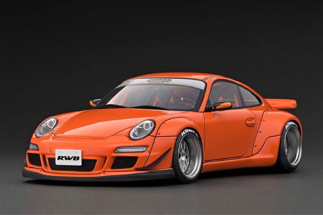 ミニカー 1/18 RWB 997 GT3 Orange With Mr.Nakai