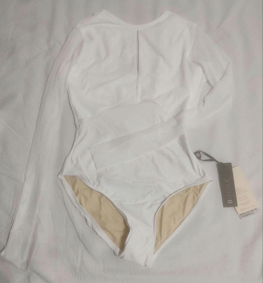 【新品未使用】BODILE　長袖　白　レオタード　OLIVIA S/Mサイズ