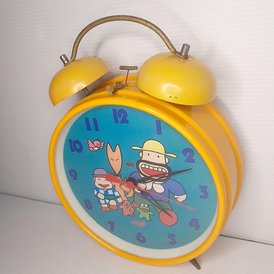 カールおじさん　キャラクターアラーム時計 イエロー　レトロ