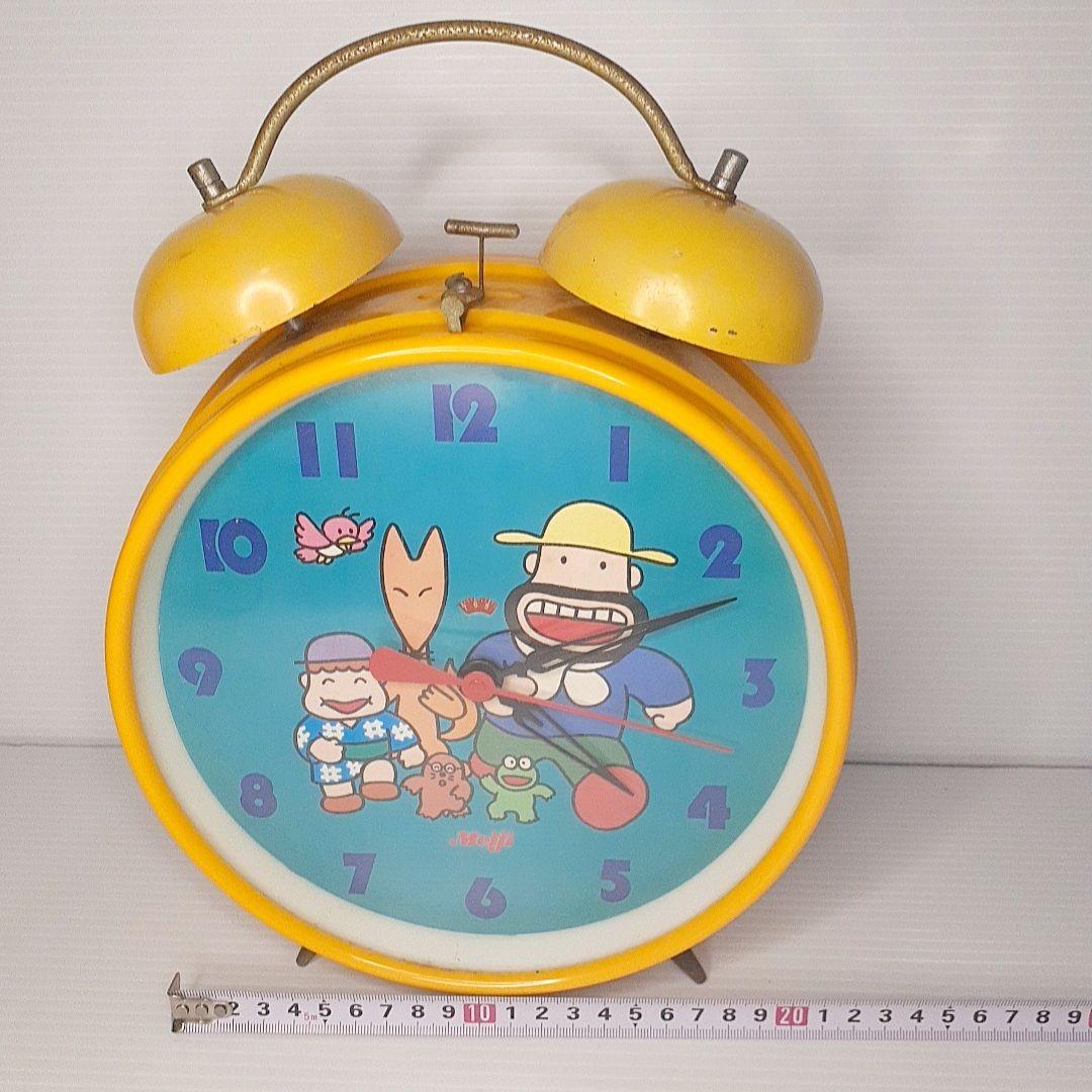 カールおじさん　キャラクターアラーム時計 イエロー　レトロ
