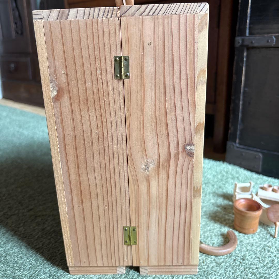 おくどさん　台所セット　台所道具一式　佐藤武志作　雛道具　おままごと　木地玩具