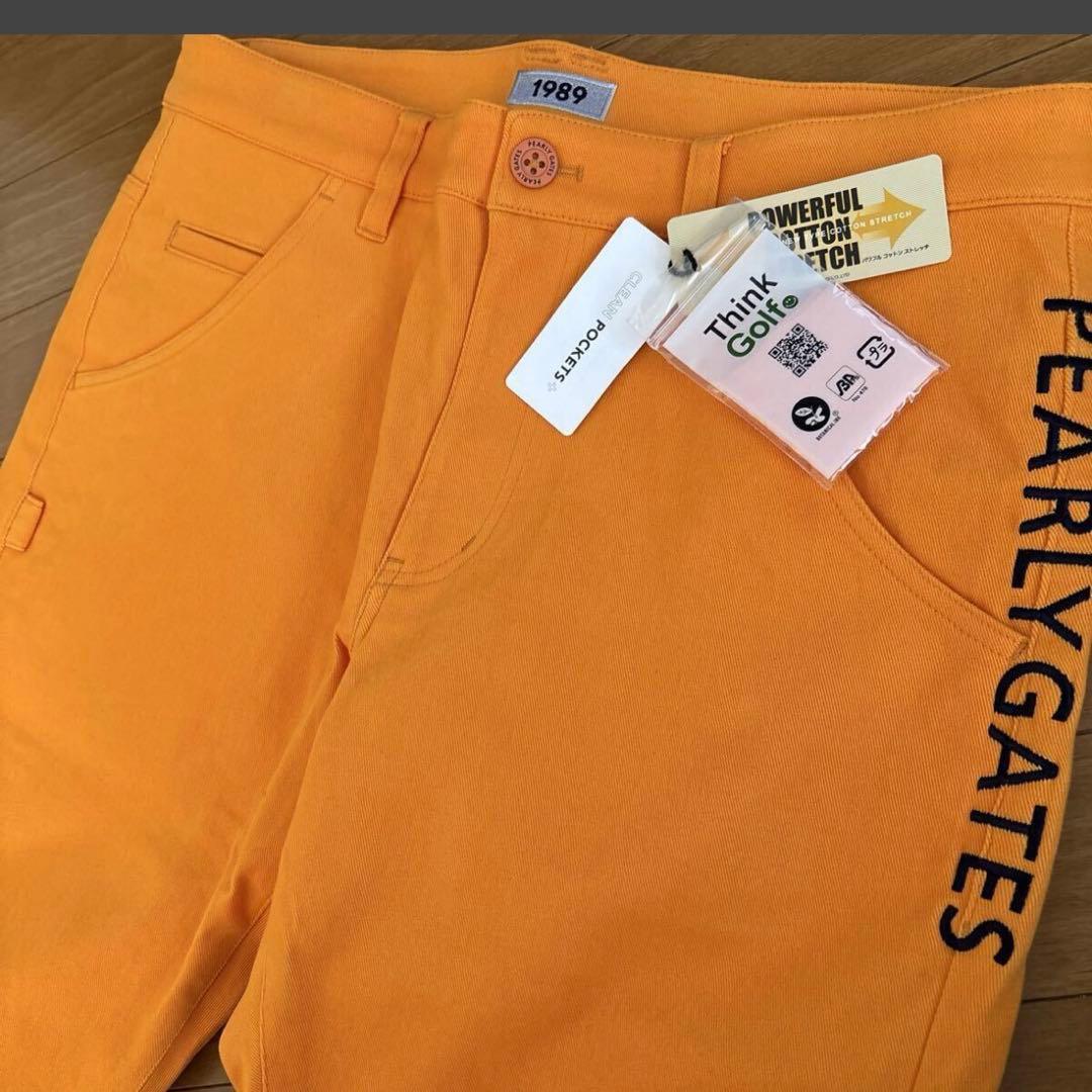 パーリーゲイツ　 コットンストレッチ ツイル　表ピーチ　パンツ ★5