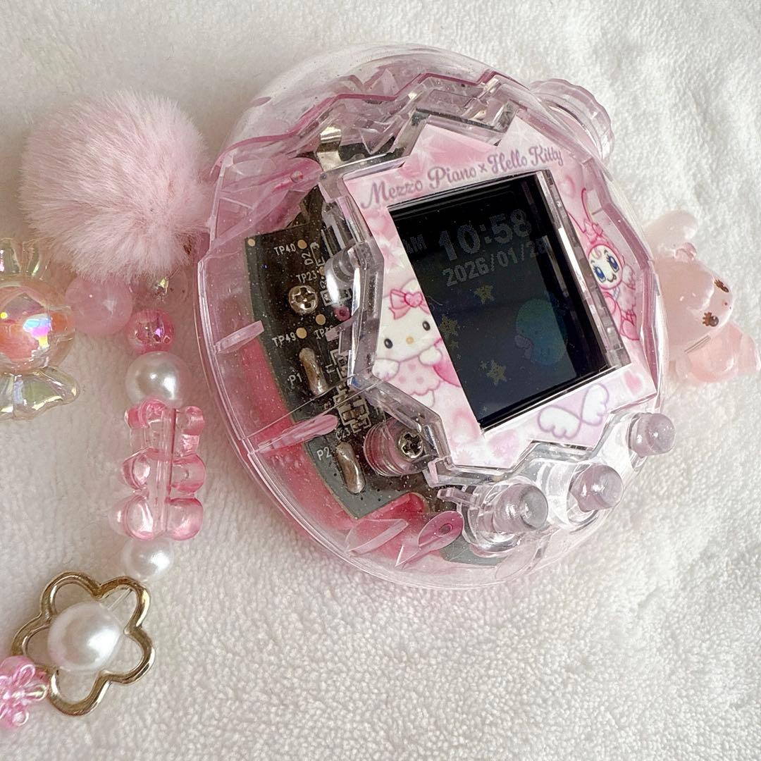 たまごっち パラダイス用 カスタム パーツ シェル クリア ピンクフルセット