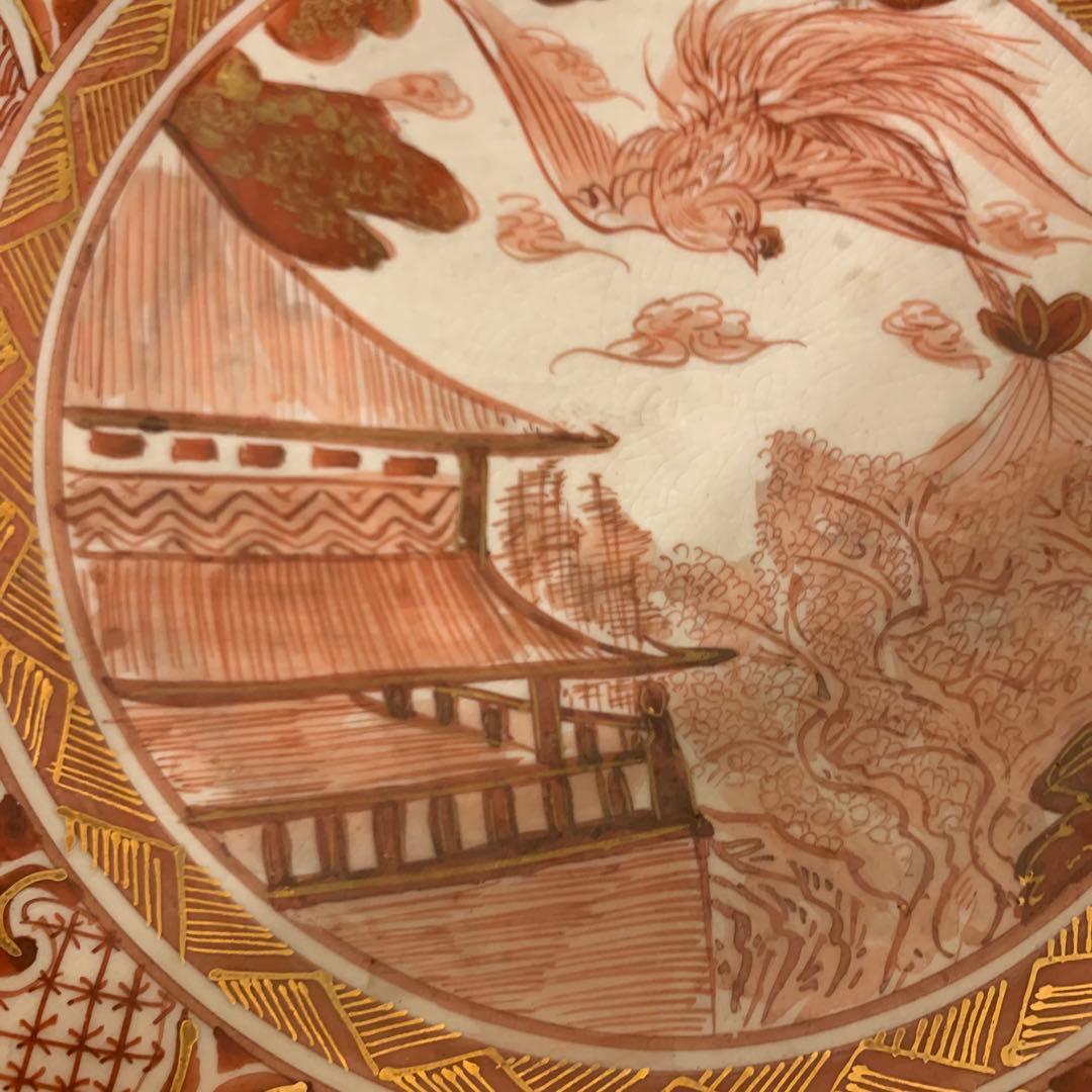 アンティーク　鉢 角福　鳳凰絵付け繊細 39