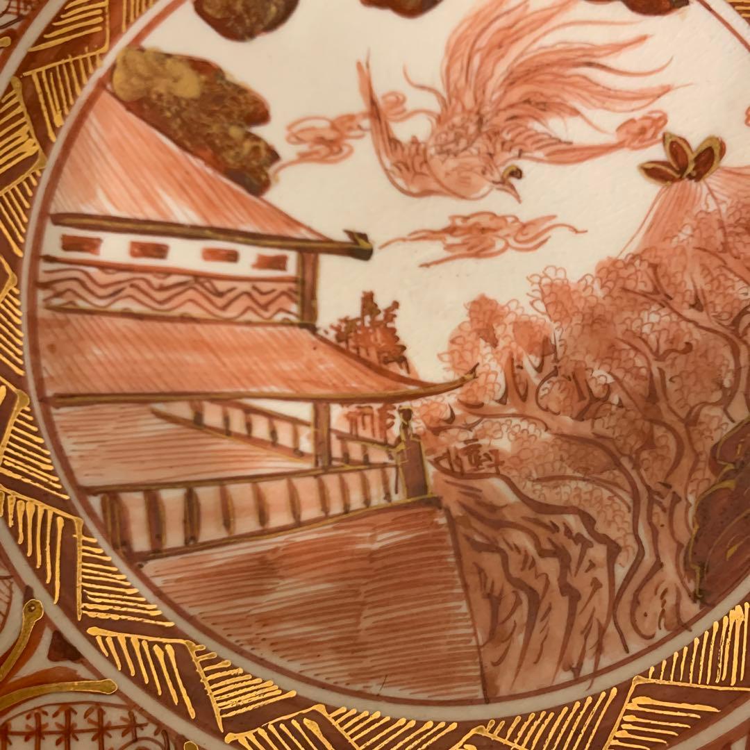 アンティーク　鉢 角福　鳳凰絵付け繊細 39