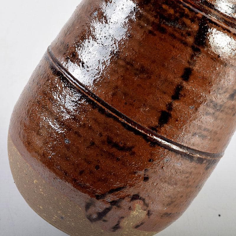 茶道具　瑞光窯造　佐々木八十二作　筒井写　瀬戸茶入　仕覆付　共箱　C　8909