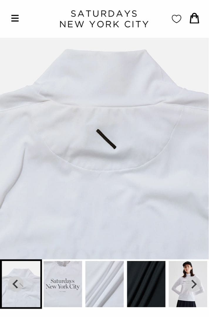 新品 Saturdays NYC ゴルフ モックネック シャツ M サタデイズ