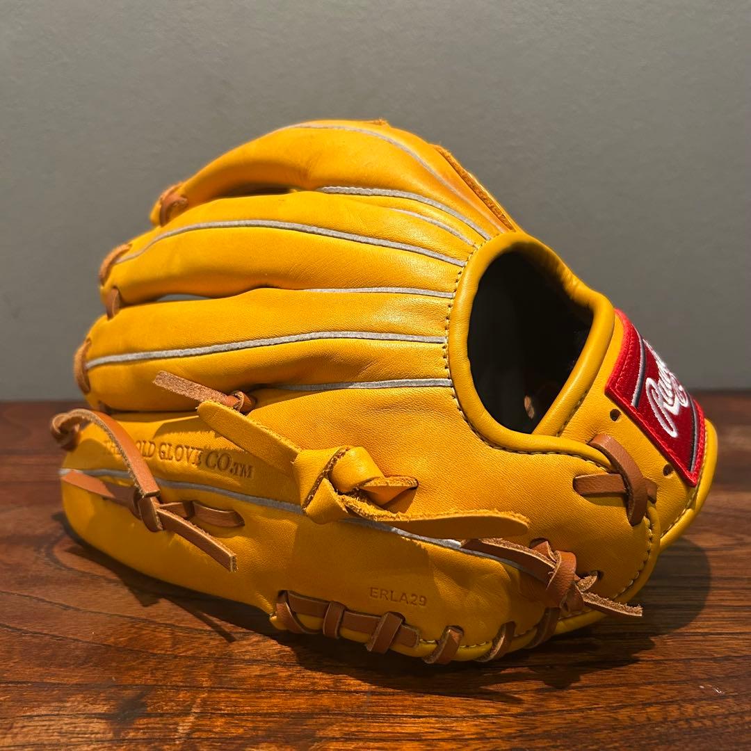 【匿名配送】Rawlings ローリングス 本革 ゴールドタン 軟式グローブ