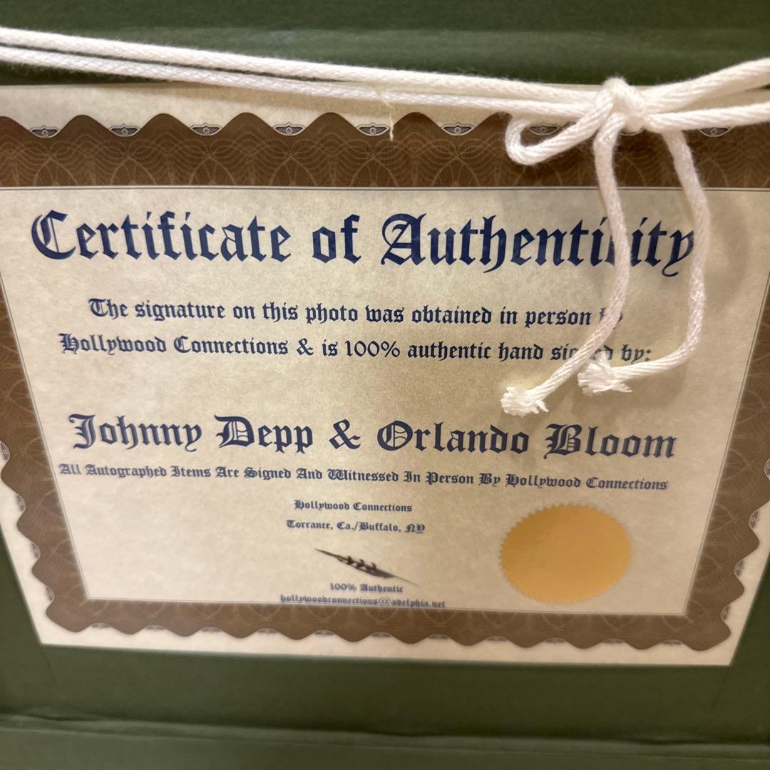 パイレーツオブカリビアン ジョニーデップ✖️オーランドブルームサイン保証書付き