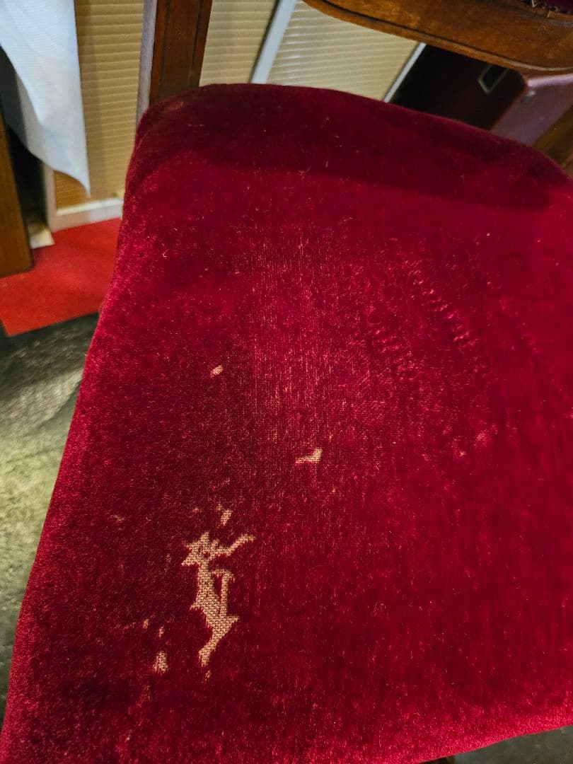 椅子　チェア　ベルベット　ロココ調　ドレッサー　昭和レトロ　アンティーク