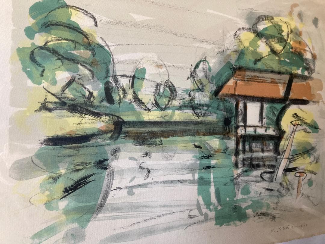 高光一也　「兼六園‐徽軫灯籠」 真作保障