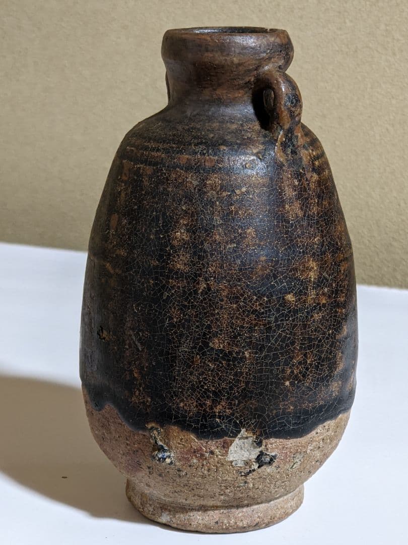 ♦中国 古玩 古陶磁 双耳瓶 アンティーク 骨董品