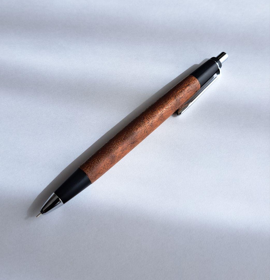 野原工芸 限定樹種 サペリ杢 新型 シャープペンシル 美品 廃番 廃盤