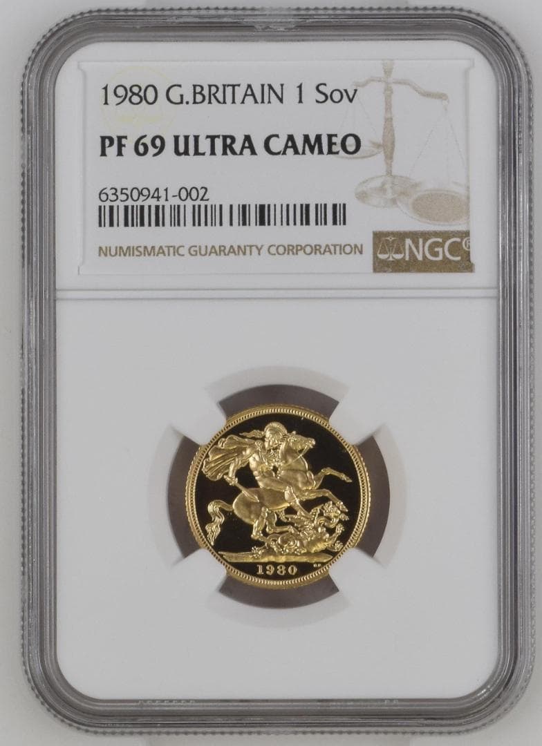 準最高鑑定　NGC-PF69 　ヤングエリザベス　ソブリン　1980