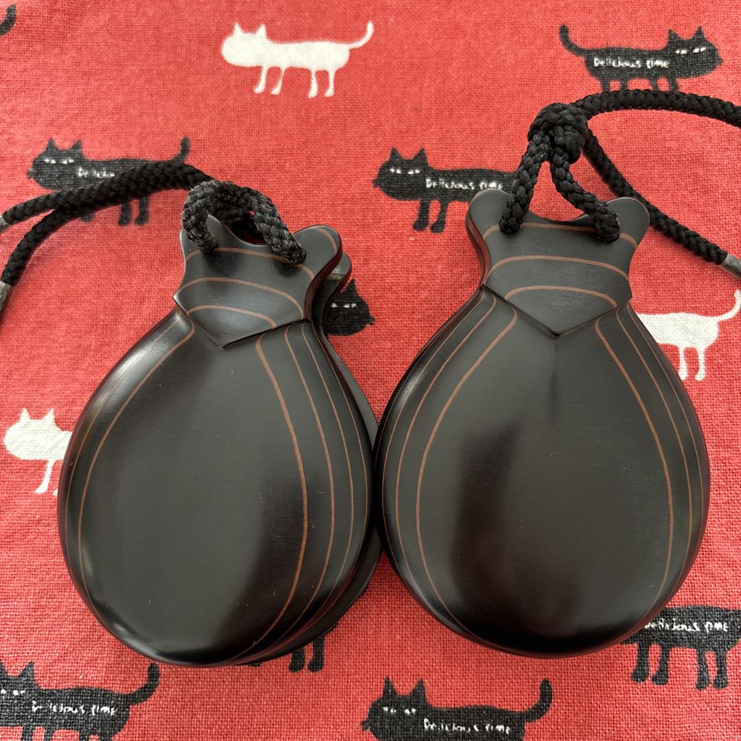 黒色 木製 カスタネット CASTAMELAS DEL SUR