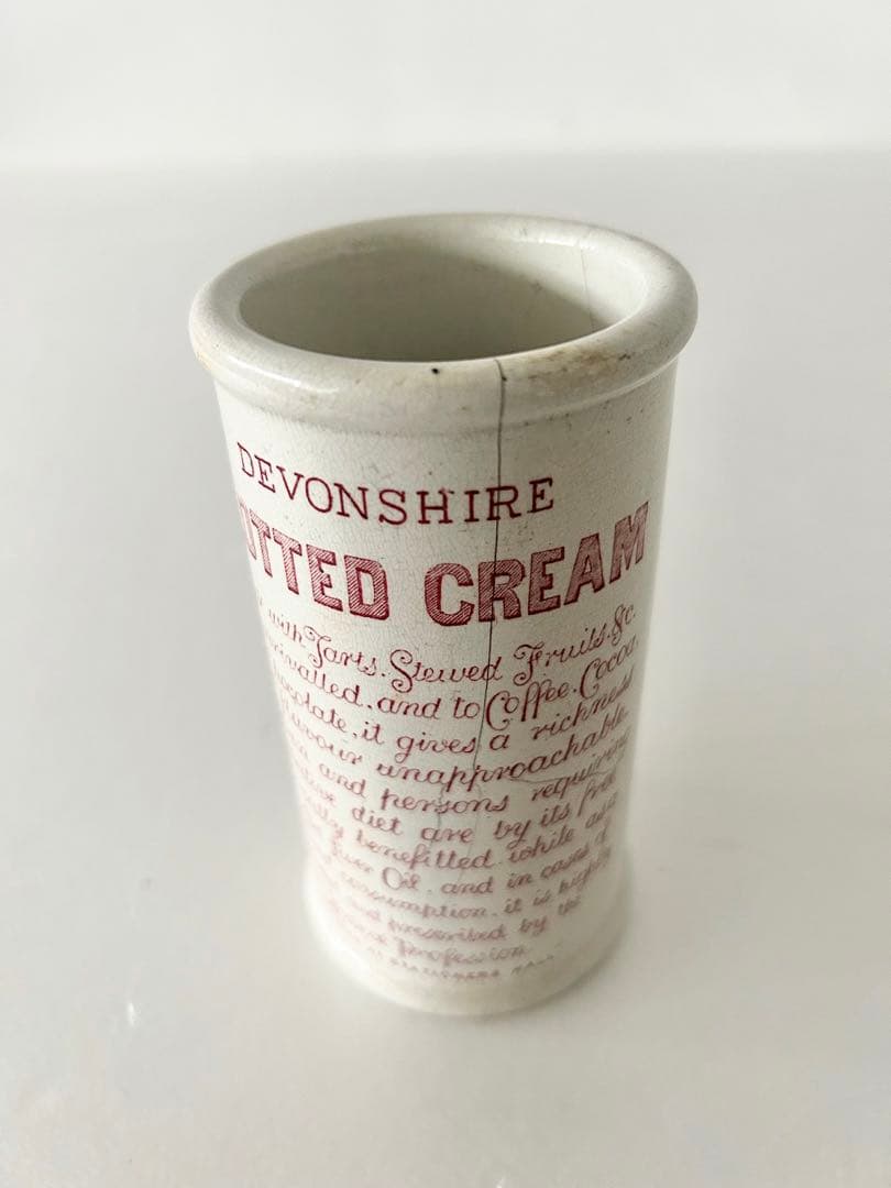 【イギリスアンティーク】クロテッドクリームポット　CLOTTED　CREAM