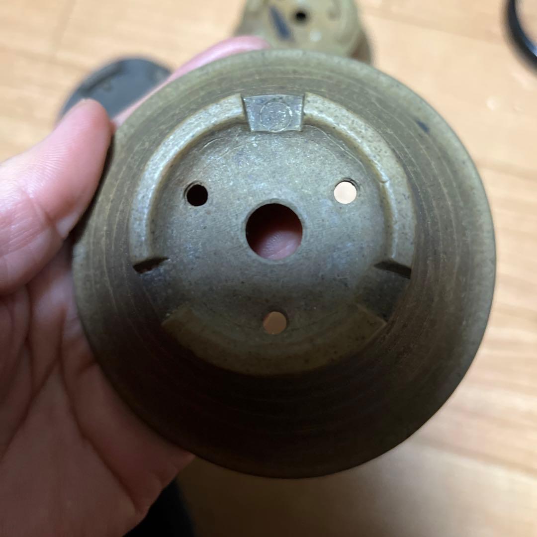 盆栽鉢　時代ミニ盆栽鉢小品常滑名工盆栽鉢服部3点山野草サボテン多肉植物