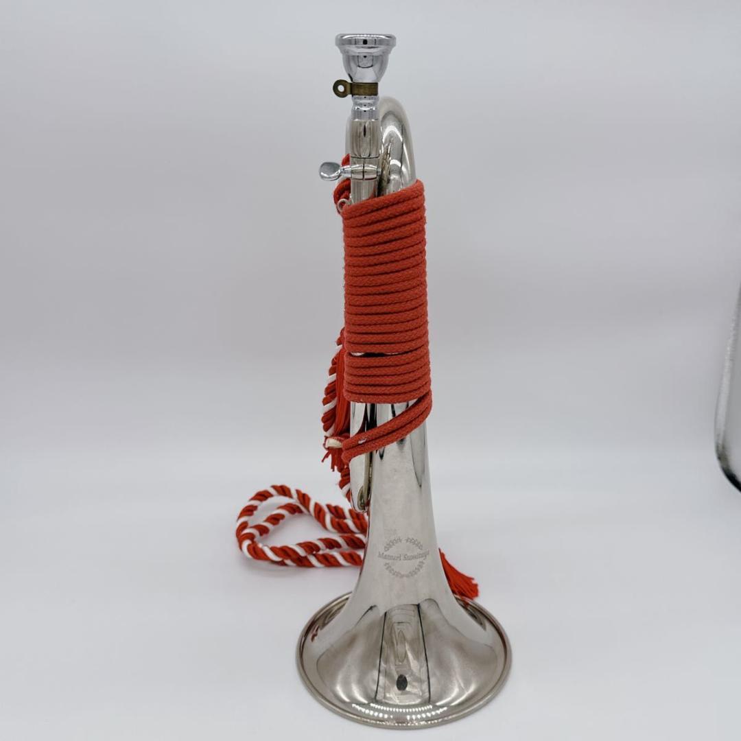 美品 信号ラッパ 楽器 海上自衛隊 自衛隊 銀2連 お祭り