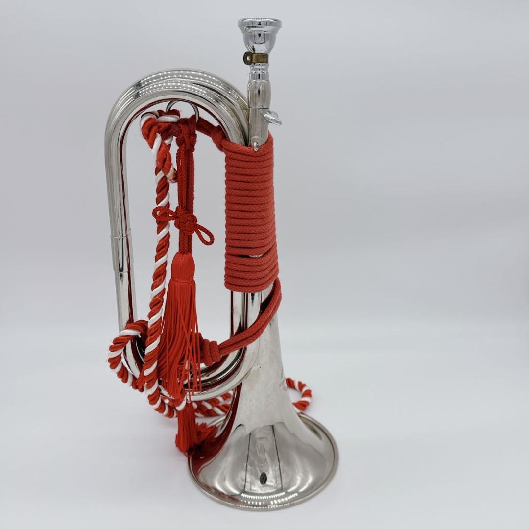 美品 信号ラッパ 楽器 海上自衛隊 自衛隊 銀2連 お祭り