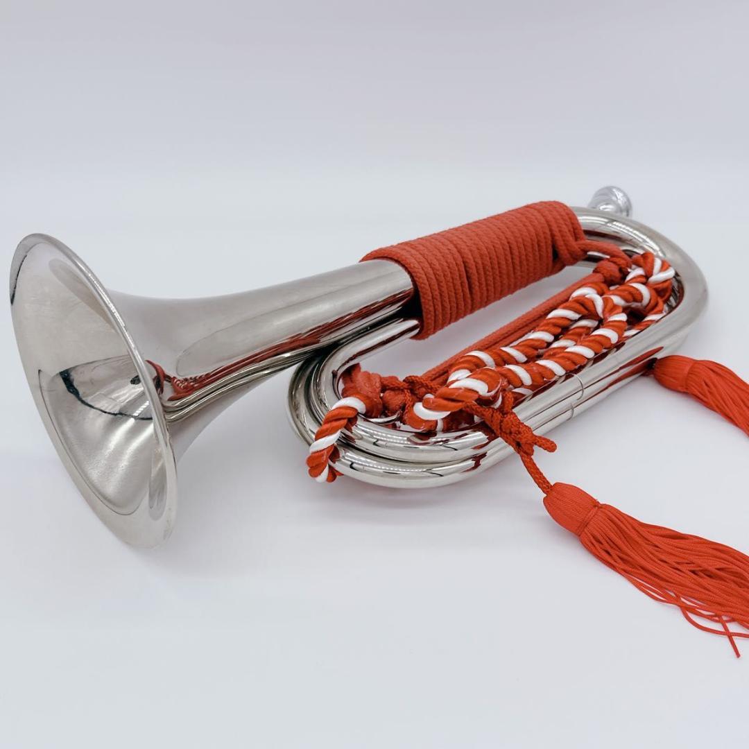 美品 信号ラッパ 楽器 海上自衛隊 自衛隊 銀2連 お祭り