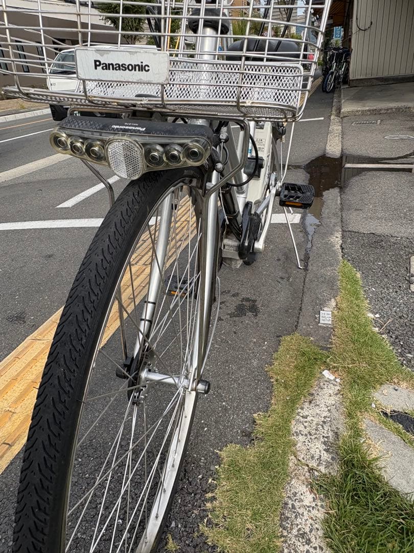 中古 27㌅5段変速Panasonic電動アシスト自転車　8.9Ah4点灯大阪