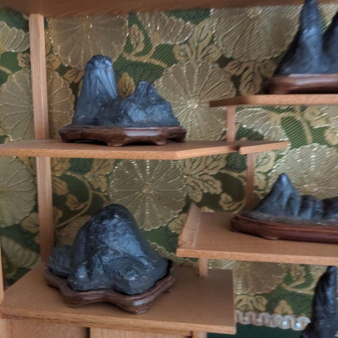 【最終価格】紀州名産　古谷石　棚組五石　飾棚　古谷石５点揃え　水石