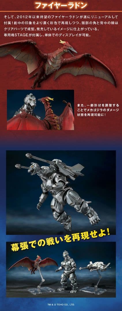 S.H.Mメカゴジラ (1993)＆ガルーダ＆ファイヤーラドン 幕張決戦Ver.