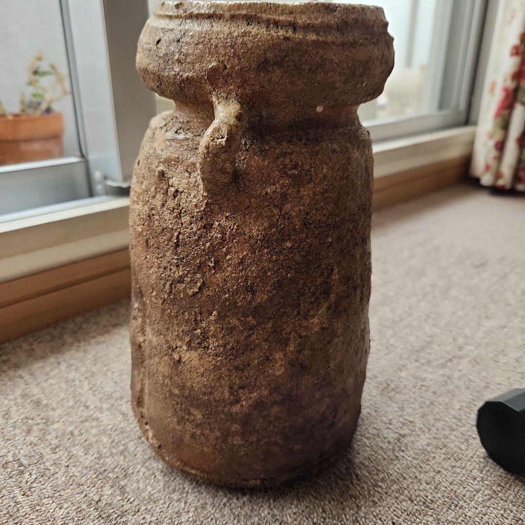 古片耳付き伊賀花入れ