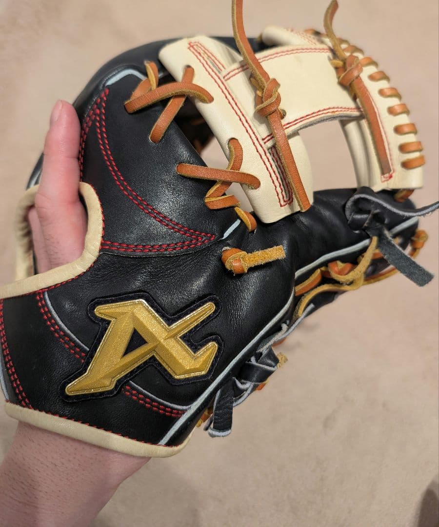 ATOMS　アトムズ　内野軟式グローブ　一般 ANX-04 BLK　右投用