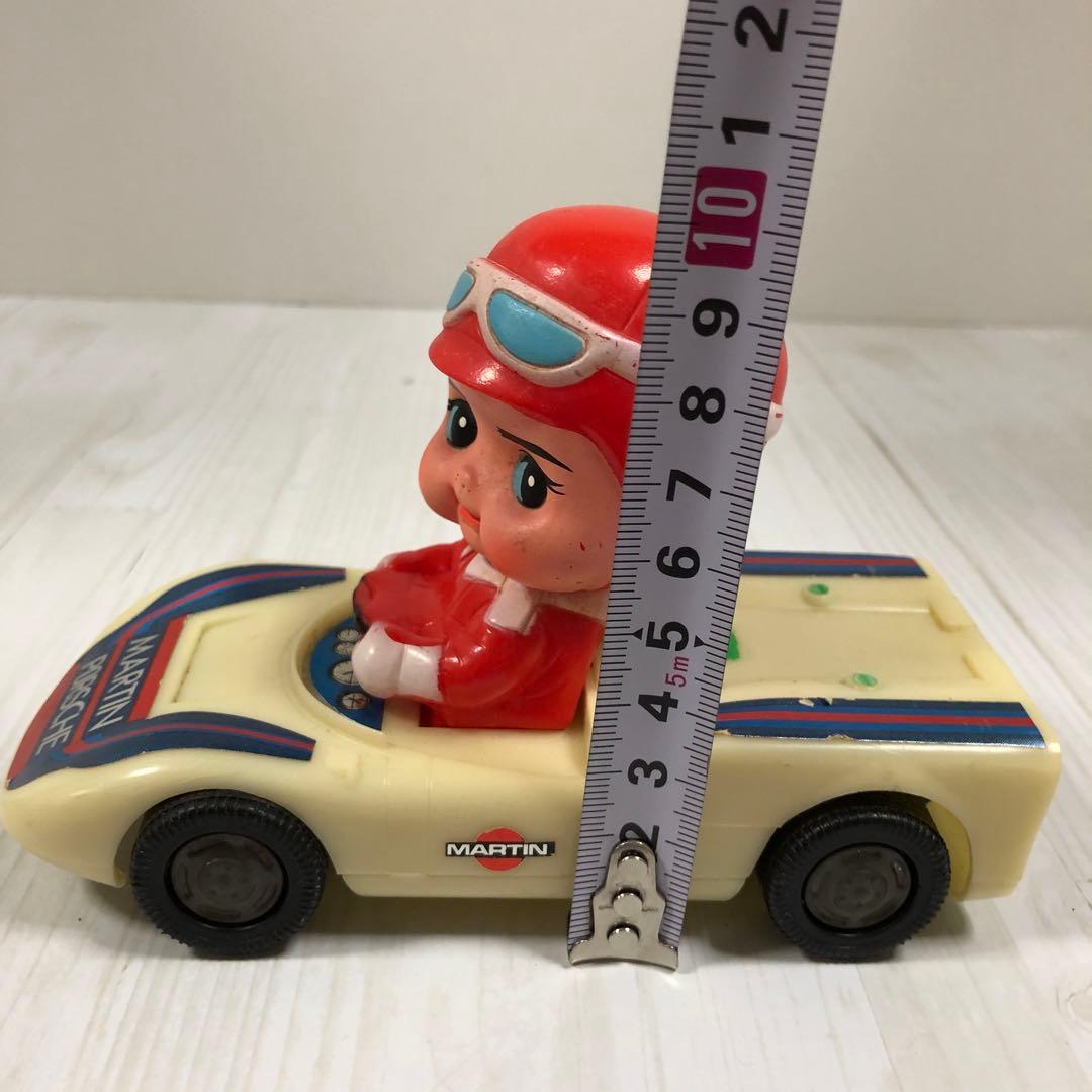 Y☆ 昭和レトロ　当時物　昭和 レトロ ちびっこ ラリーカー ソフビ 人形日本製