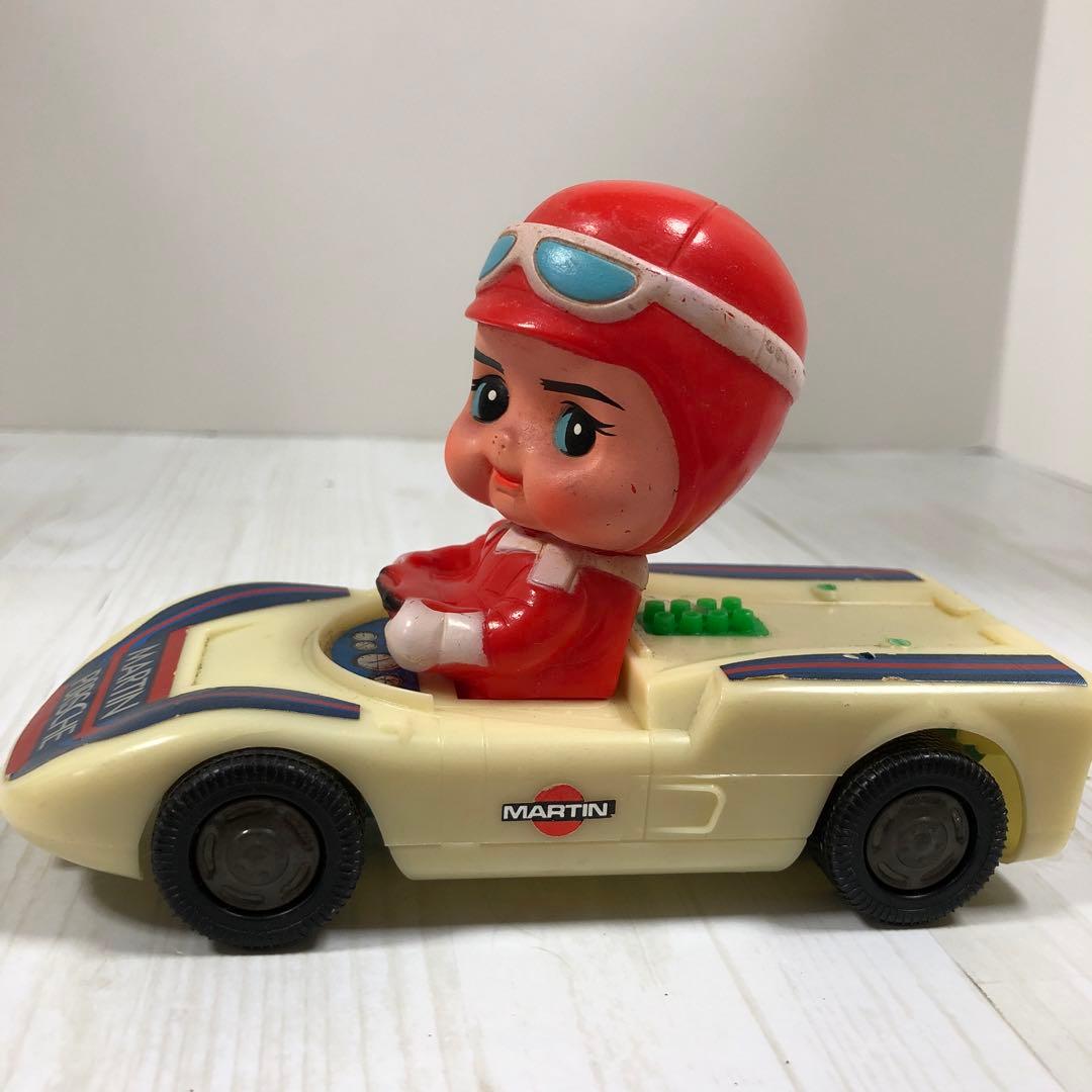 Y☆ 昭和レトロ　当時物　昭和 レトロ ちびっこ ラリーカー ソフビ 人形日本製