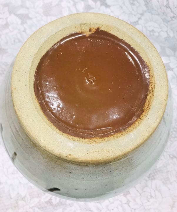 ❗️値下❗️【未使用品】益子焼 村田浩作 糠釉黒流壷 共箱有り