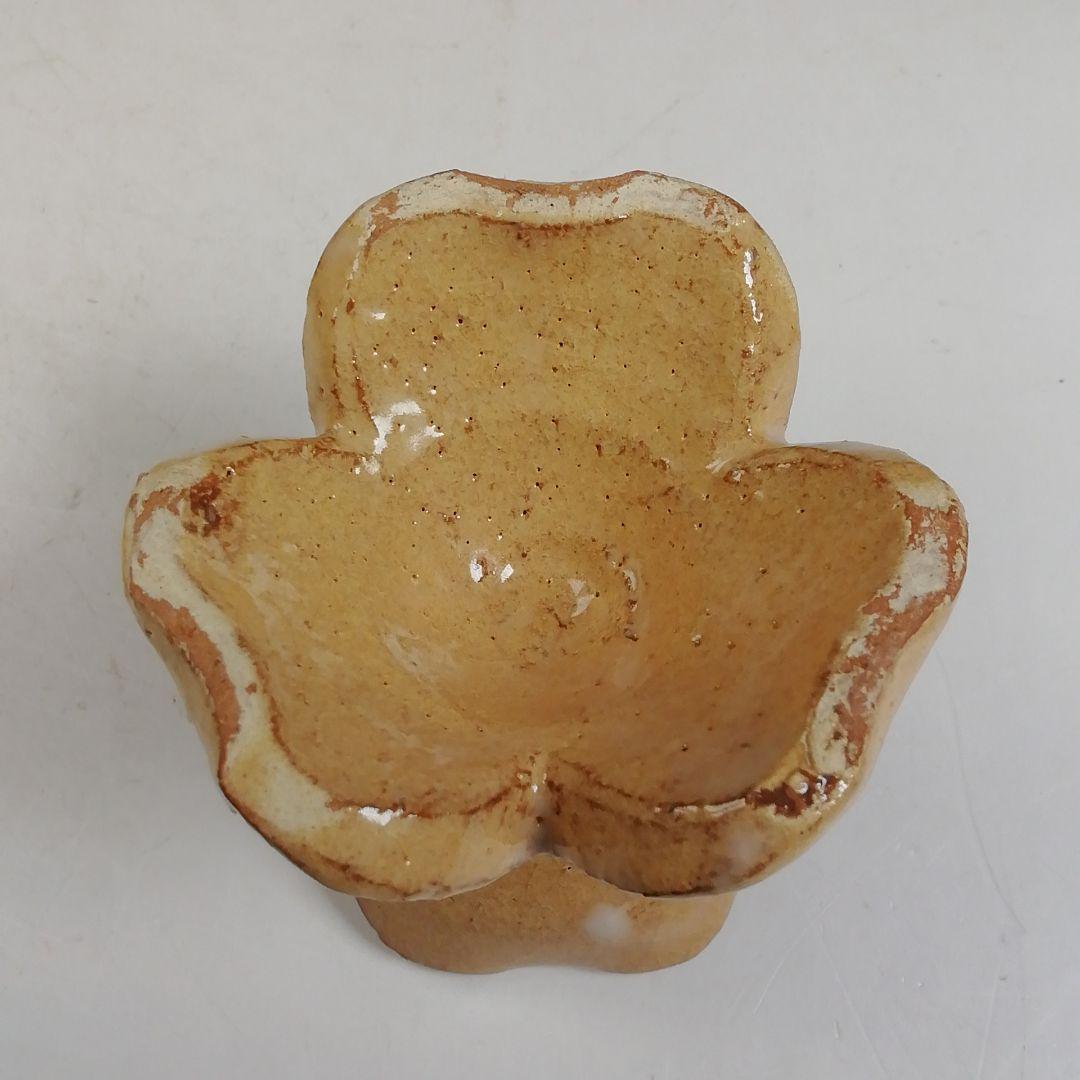 Ｗ１９５　蓋置　『萩焼』『三葉　蓋置』『十二代　田原陶兵衛 造』　共箱　茶道具