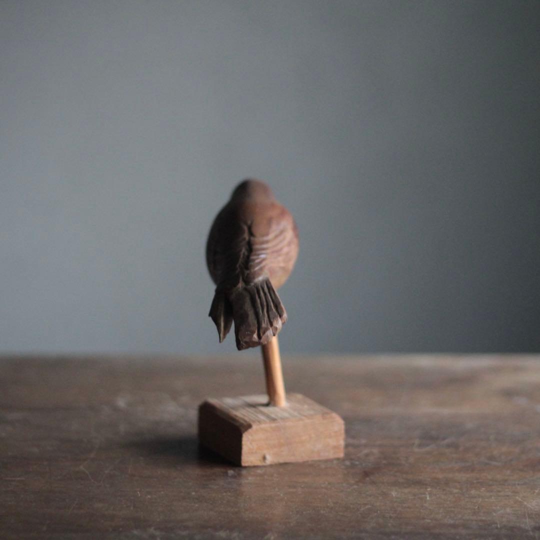 木の 鳥 オブジェ 古道具 アンティーク