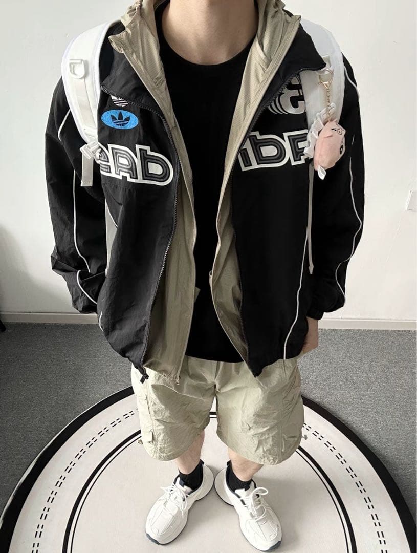 海外限定M ADIDAS レーシングジャケット black JM8033