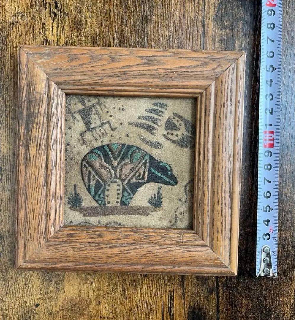 ネイティブアメリカン ナバホ族 サンドアート 砂絵ボックス　小物入れ