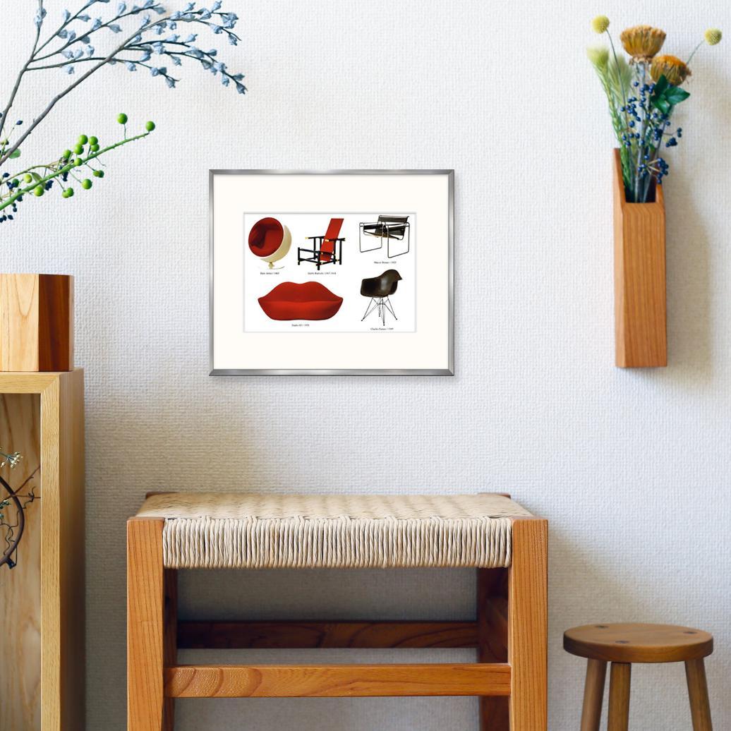 限定マット額装品/ミッドセンチュリーチェアー/イームズ等