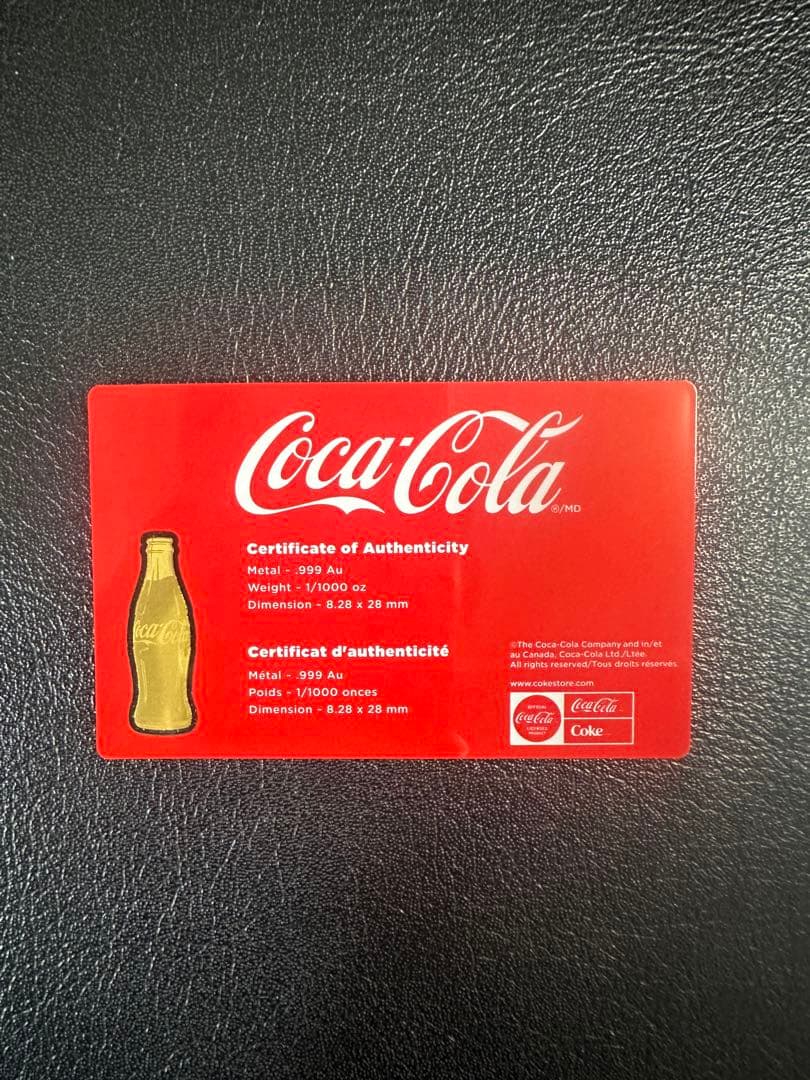 Coca-Cola コカコーラボトル　カード