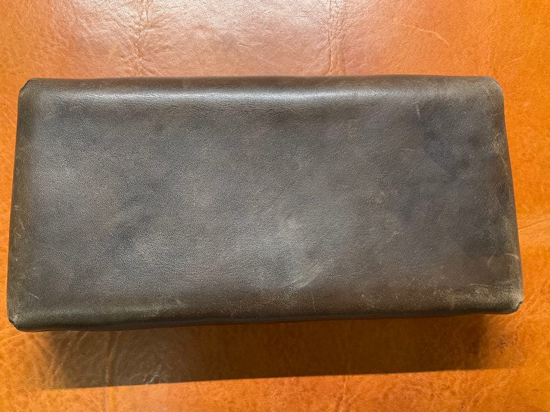 H&Craftmanship 柿渋染め　レザーペンケース